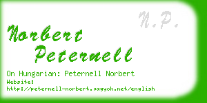 norbert peternell business card